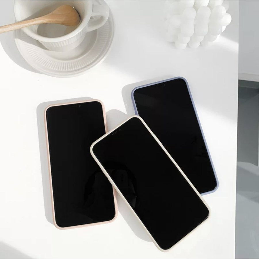 iPhoneケース ダスティカラー 6カラー マット シリコン 韓国 シンプル かわいいスマホケース – Juushundo