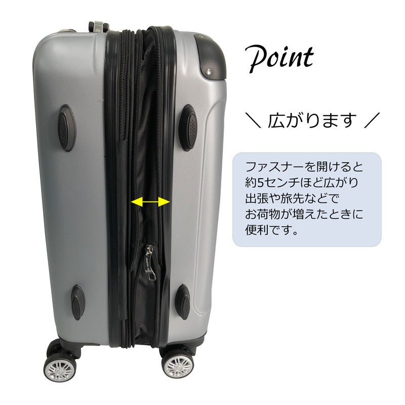 スーツケース (P) Sサイズ 機内持ち込み 小型 ファスナータイプ