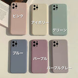iPhoneケースダスティカラー6カラーマットシリコン韓国シンプルかわいいスマホケース