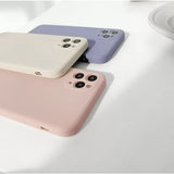 iPhoneケースダスティカラー6カラーマットシリコン韓国シンプルかわいいスマホケース