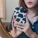 スマホケースクリアケース韓国系乳牛柄iphone12iphone13